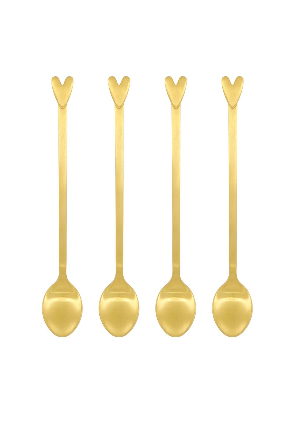 Set van 4 gouden lepels