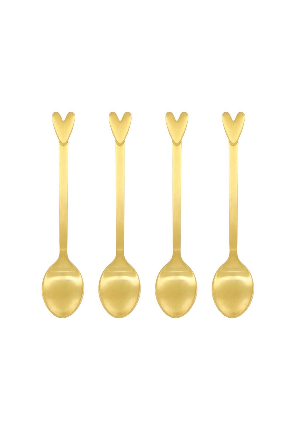 Set van 4 gouden lepeltjes