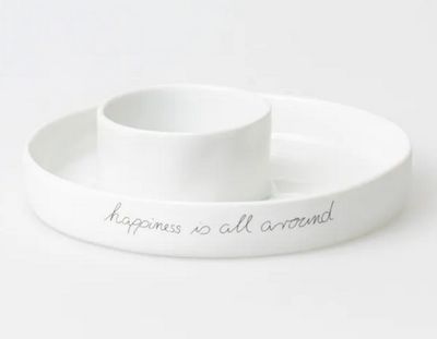 Schaal met middenstuk “Happiness is all around
