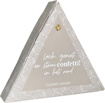 Confetti-zaadjes : "Lach, geniet en strooi confetti in het rond" (-40%)