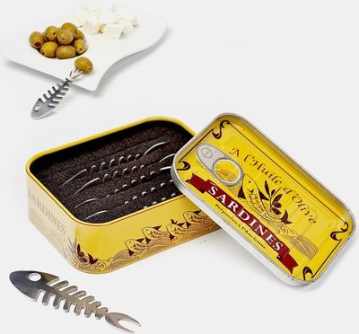 Snackvorkjes : "sardientjesvorm"