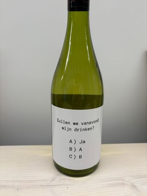 Wijn met leuk etiket (verschillende mogelijkheden)