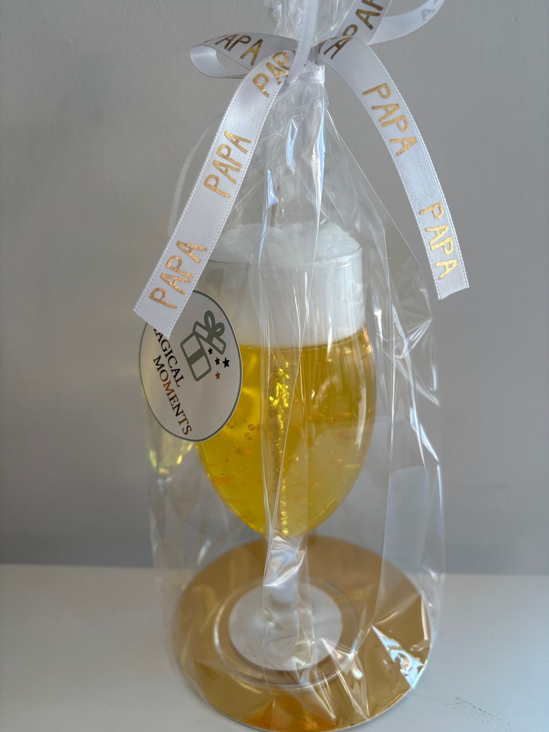 Bierglas met gelkaars