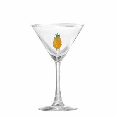 Cocktailglas met ananasfiguurtje