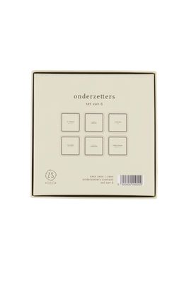Set van 6 leuke onderzetters