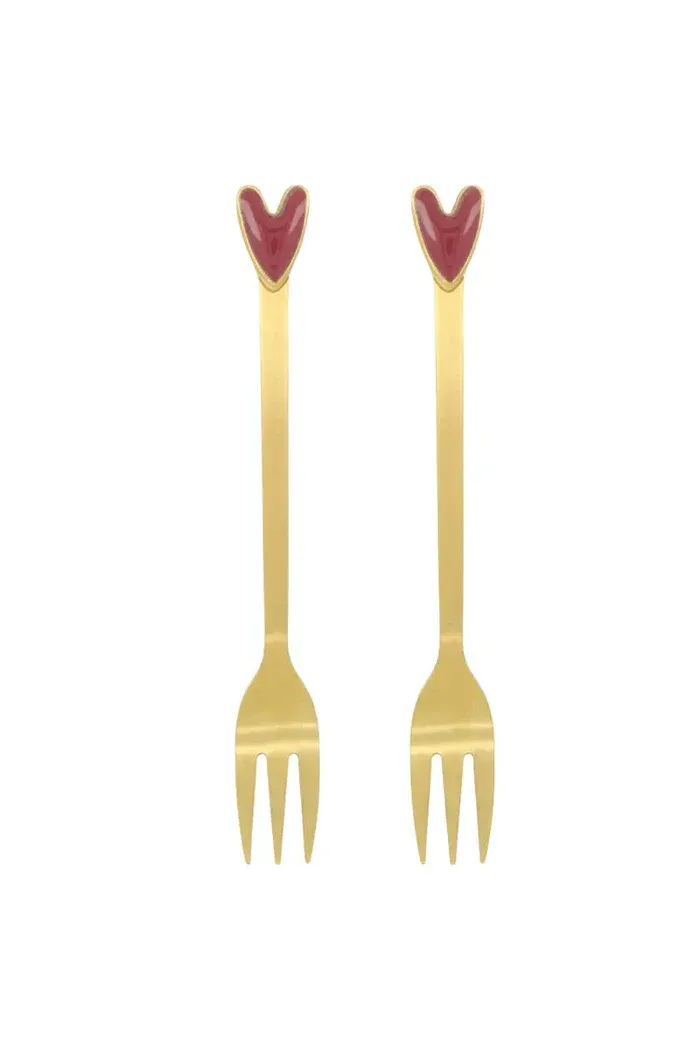 Liefdevolle set taartvorkjes