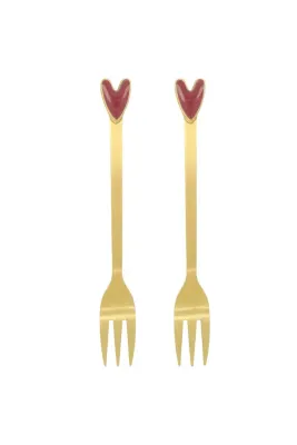 Liefdevolle set taartvorkjes