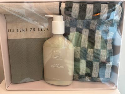 Keukenhanddoekset met handzeep