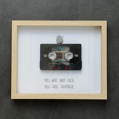 Pebble Art 'YOU ARE NOT OLD, YOU ARE VINTAGE'