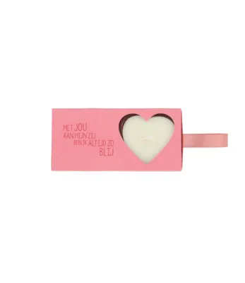 Set van 2 hartvormige theelichtjes