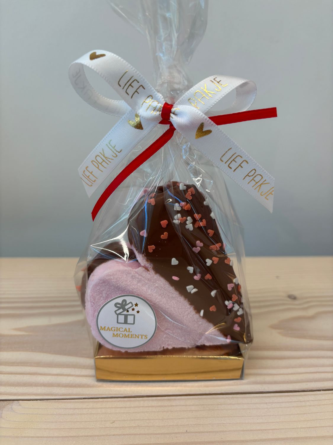 Set van 2 hartvormige marshmallows