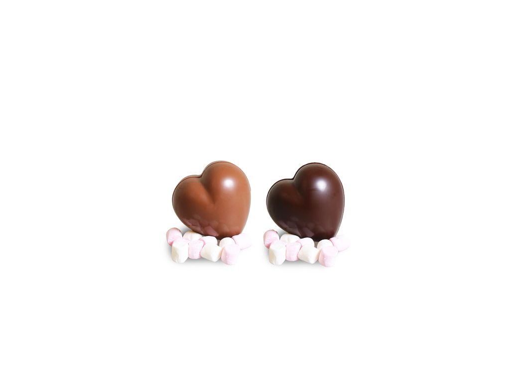Set hartvormige chocolade bombs