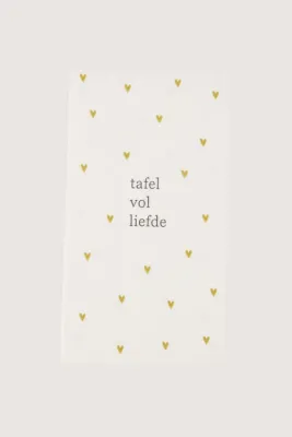 Servetten : 'Tafel vol liefde'