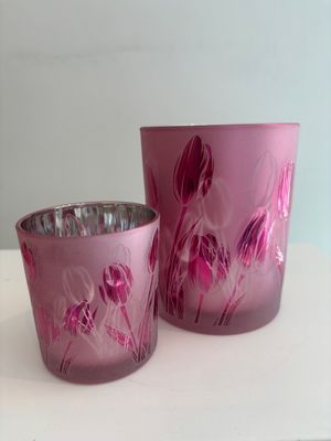Set theelichthouders - tulpen (2 kleuren beschikbaar)