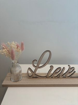 'Lieve mama' met gevuld vaasje