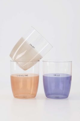Drinkglas : 'Smile' of 'Enjoy'