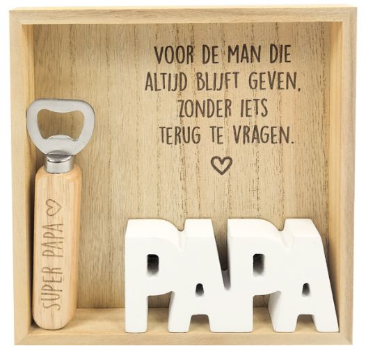 Flessenopener cadeaubox 'Papa'