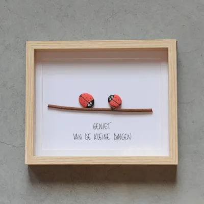 Pebble art 'Geniet van de kleine dingen'