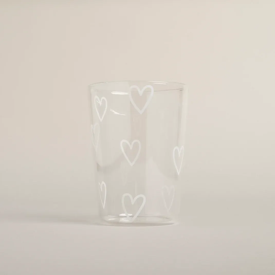 Drinkglas 'hartjes'