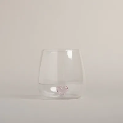 Drinkglas met 3D hartje