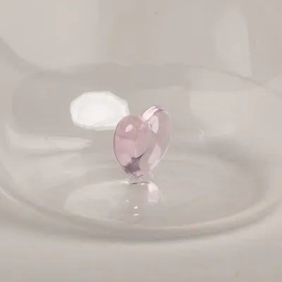 Drinkglas met 3D hartje