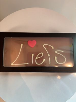 Chocoladetablet 'Liefs'