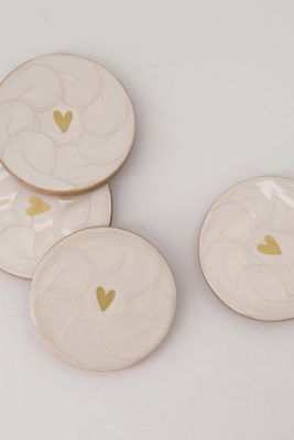 Set van 4 onderzetters 'parelmoer'