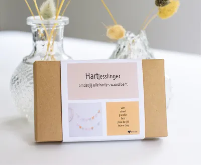 Hartjesslinger die mooie tekst vormen
