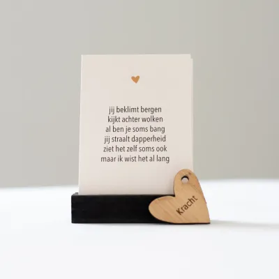 Cadeauzakje : geluk, leef, lief, kracht of troost (naar keuze)