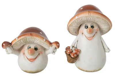 Set vrolijke paddenstoelen