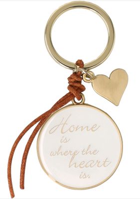 Sleutelhanger : 'Home is where the heart is'