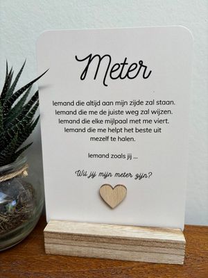 Kaart : 'Wil je mijn meter/peter zijn ?'