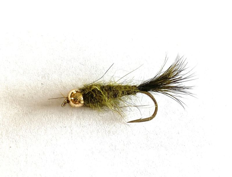 Tungsten Head Olive Hare&#39;s Ear Flashback