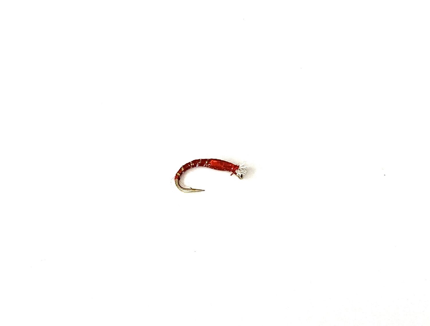 3D Glass Chironomid, Color: Red, Size: 14
