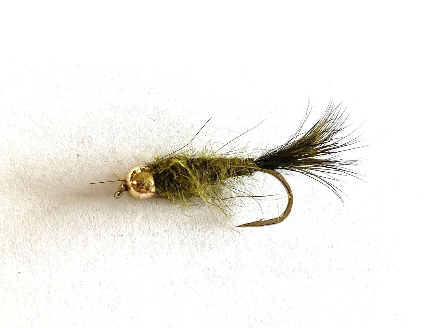Tungsten Head Olive Hare&#39;s Ear Flashback, Size: 10