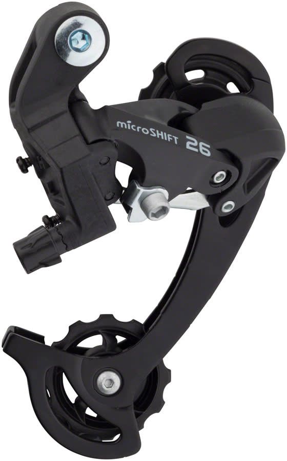 microSHIFT M26 Rear Derailleur - 7,8 Speed Long Cage Black