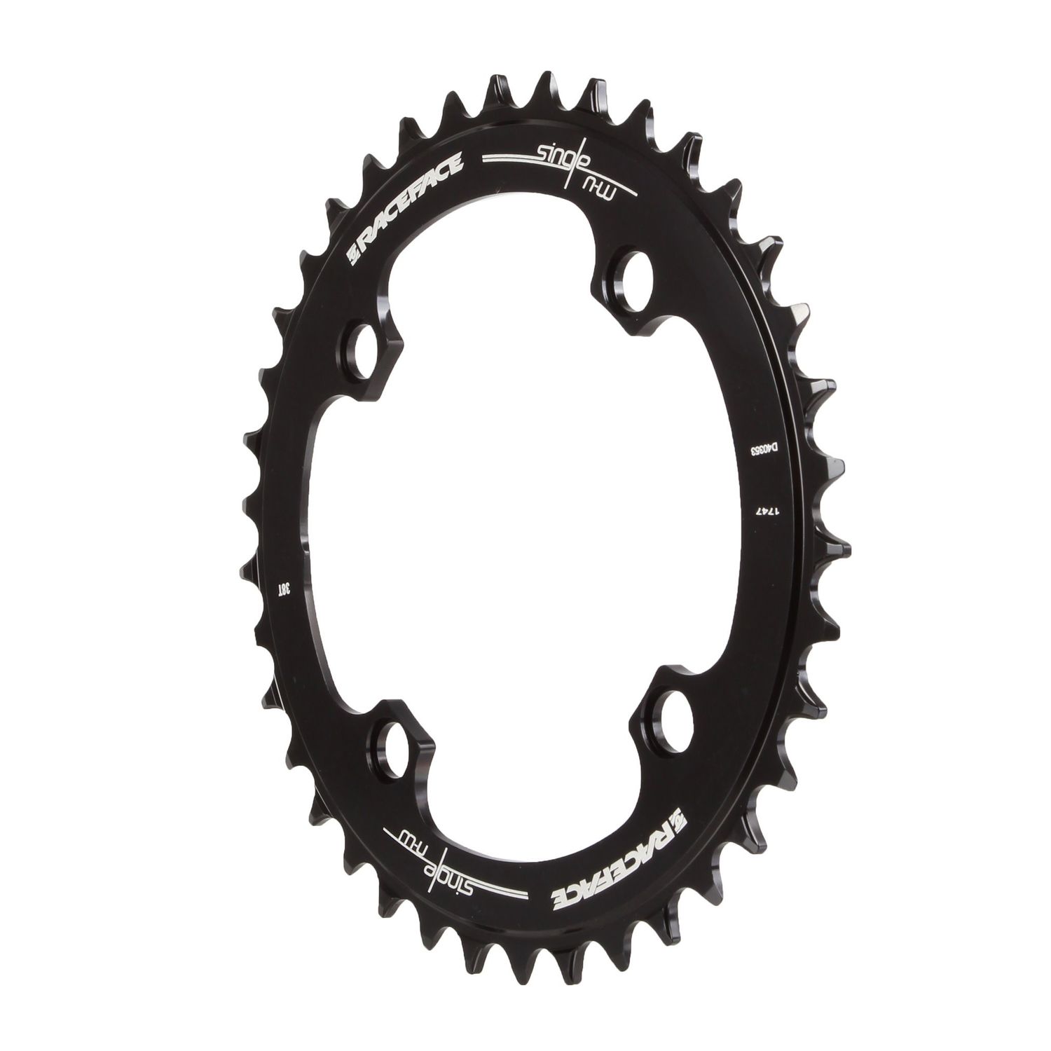 RaceFace Narrow Wide Chainring: 104mm BCD, 38t, Black