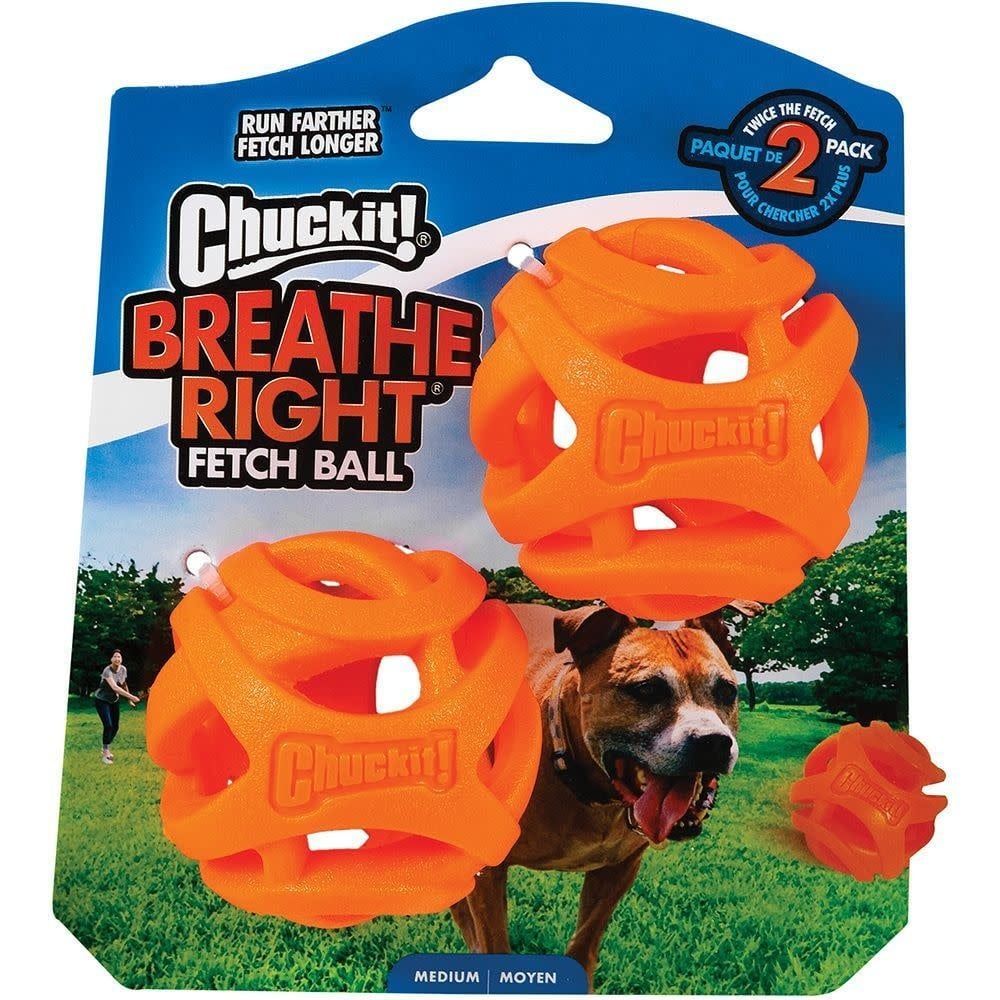 Chuckit! Breath Right Fetch Balls - 2pk