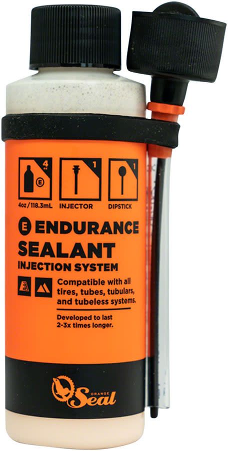 Orange Seal Endurance Tubeless Tire Sealant, 4oz Bottle - Inject