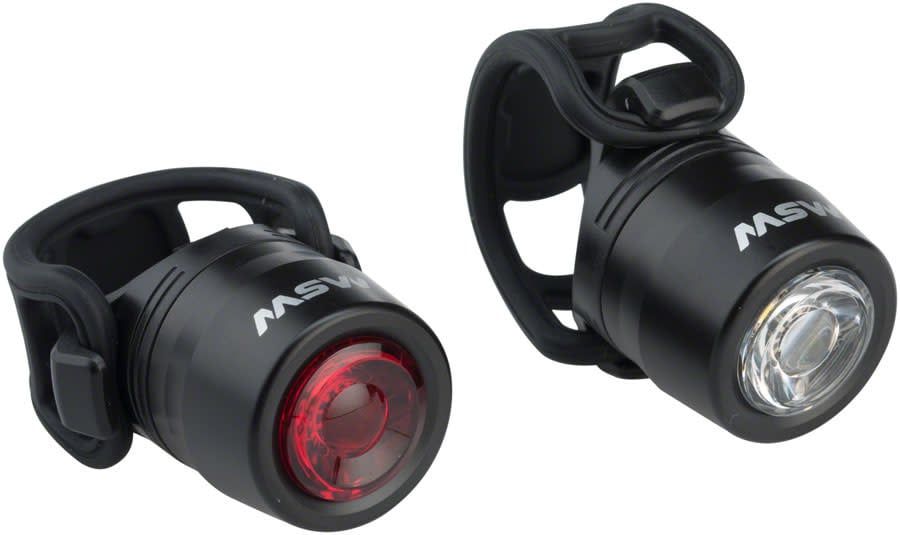 MSW HTL-032 Cricket USB Headlight/Taillight Set Black