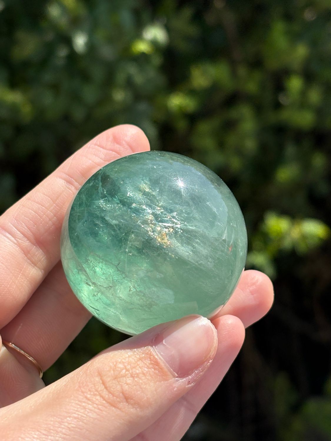 Green Fluorite Sphere