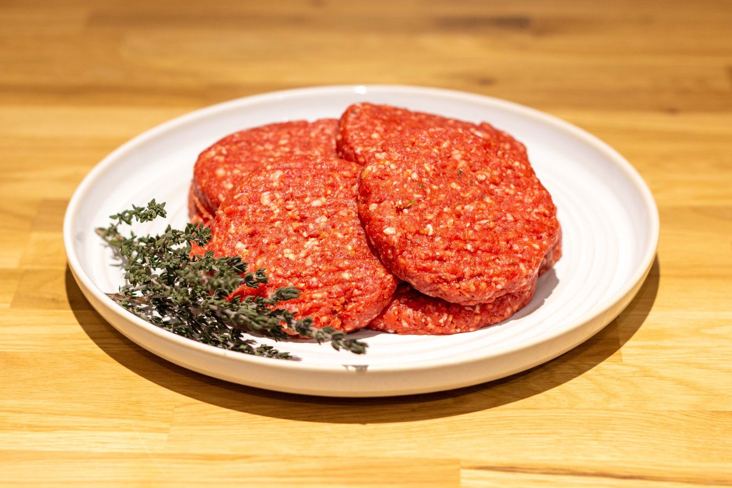 100% runder hamburgers