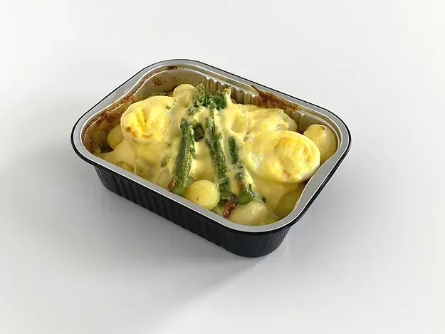 Aspergegratin met beenham