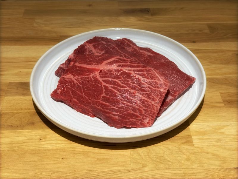 Black Angus flat iron steak