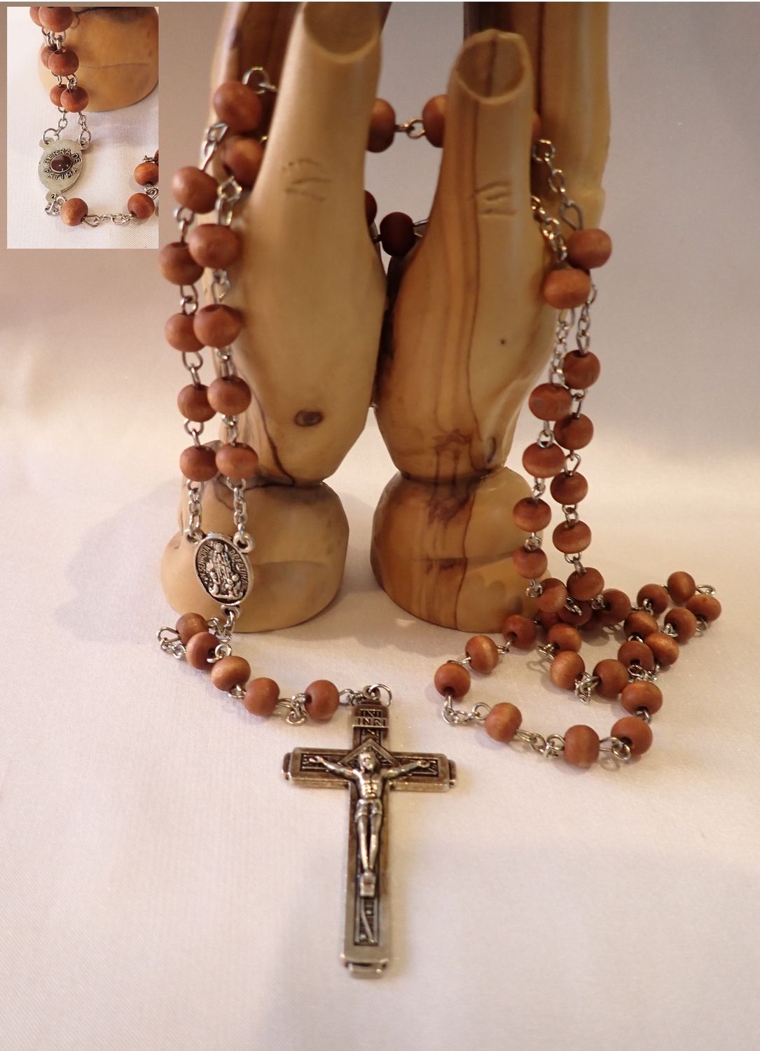 Rosary - Scented Wood with Fatima Earth