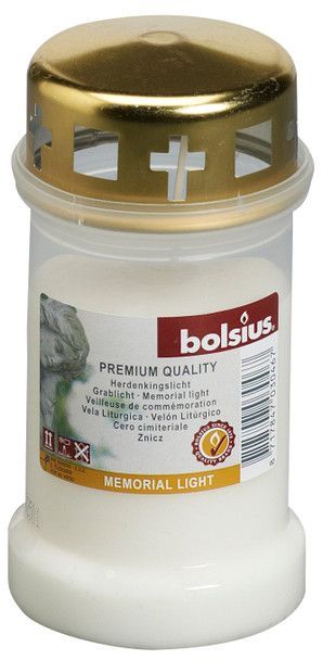 Bolsius -  White Memorial Candle with Lid