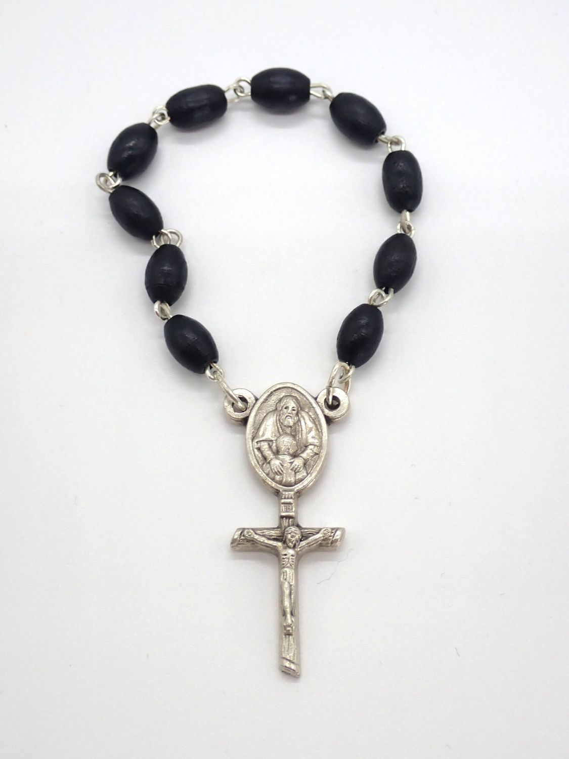 Rosary Ring with Blackwood Beads Rosary Ring with Blackwood Beads