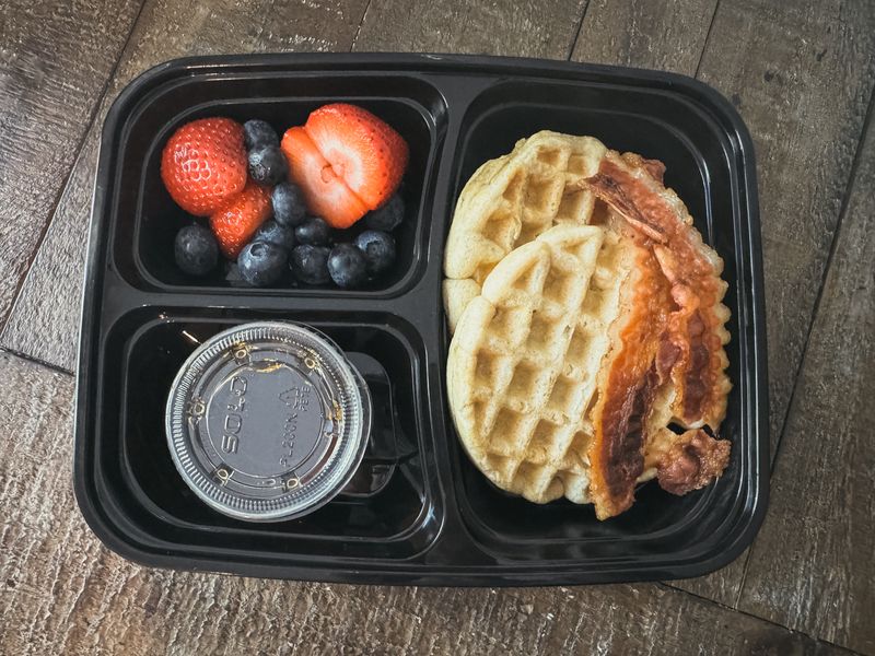 Protein Waffles w/ Bacon