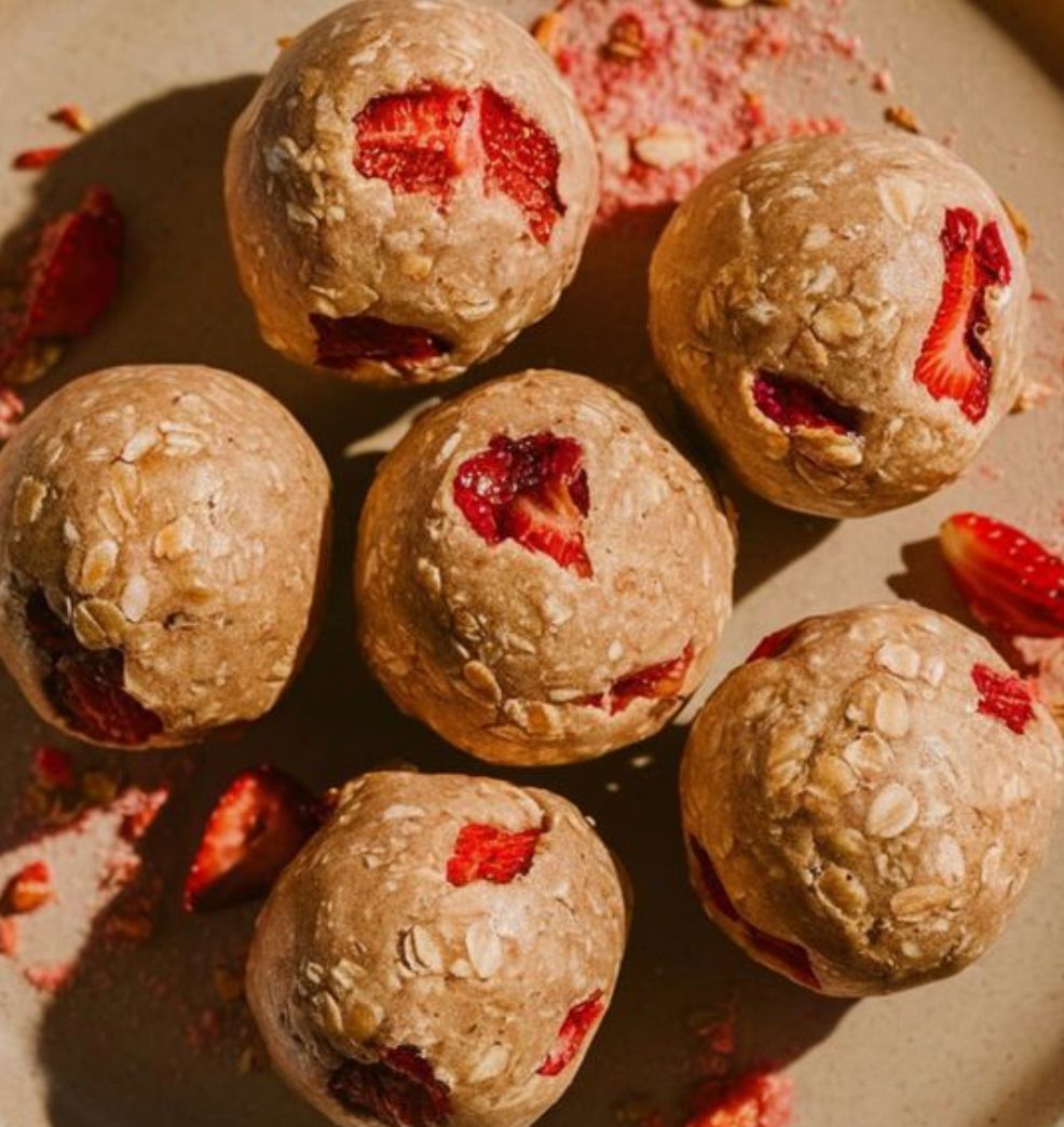 Chocolate Chip Strawberry Protein Balls