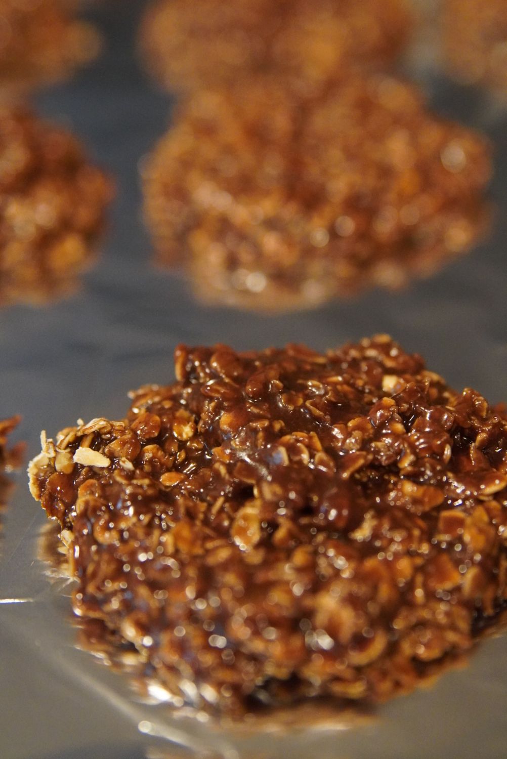 Chocolate Protein No Bake Oatmeal Cookies - 1 Cookies